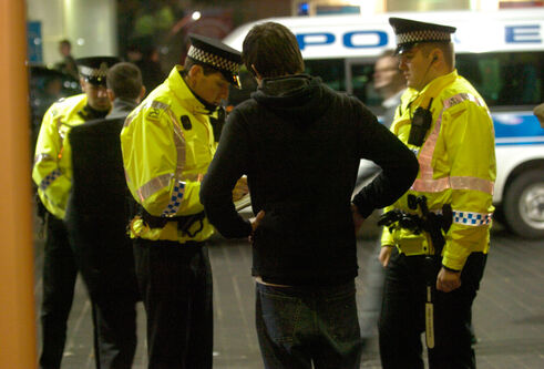 Police Scotland stop and search taking place
