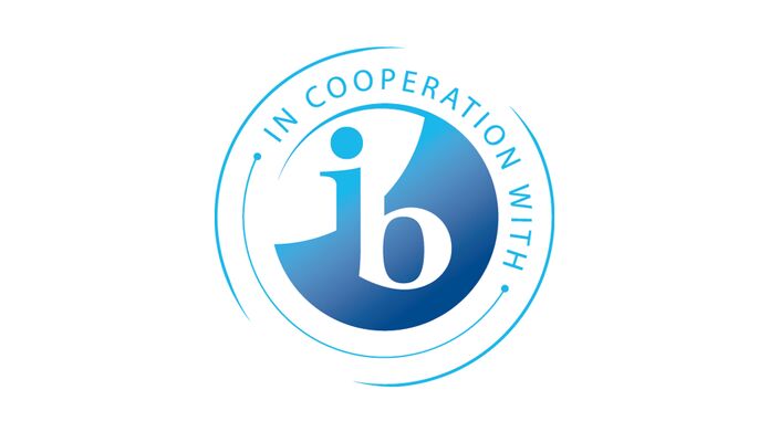 Logo with text "in cooperation with IB"