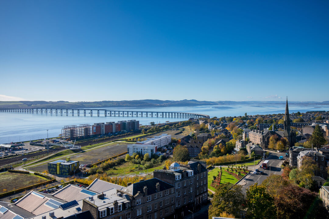 View to the Tay and rail bridge